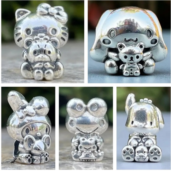 HELLO KITTY & FRIENDS SANRIO STERLING SILVER CHARM For Pandora - Picture 1 of 7